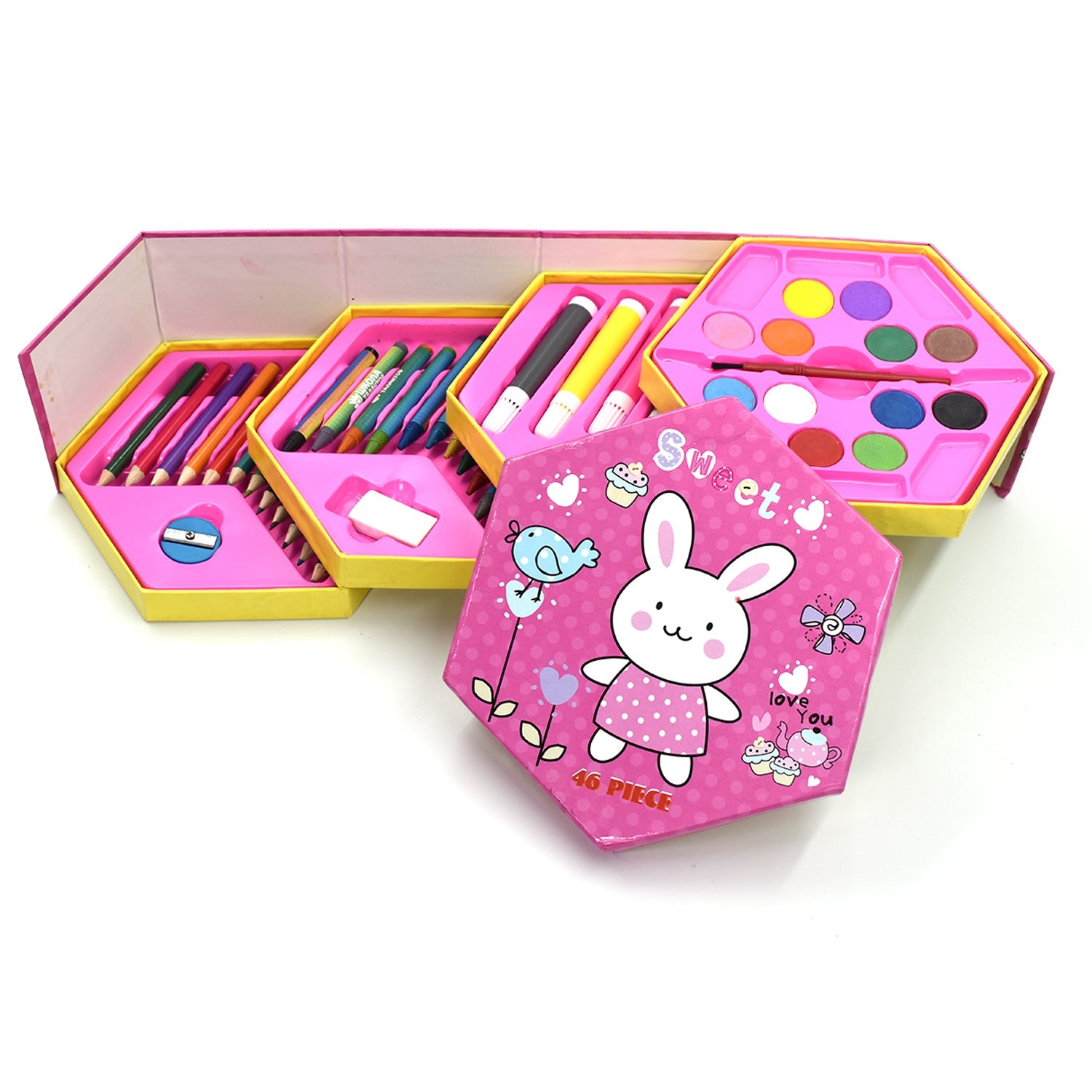 0859A Colouring Combo Colors Box Color Pencil,Crayons, Water Color, Sketch Pens Set of 46 DeoDap 0859A Colouring Combo Colors Box Color Pencil,Crayons, Water Color, Sketch Pens Set of 46 DeoDap